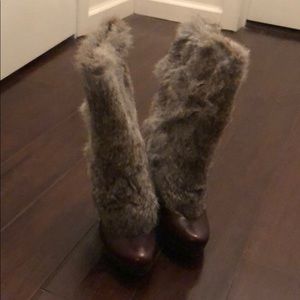 Dolce vita authentic rabbit fur boots